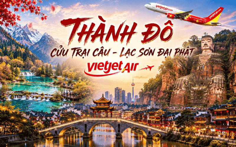 THÀNH ĐÔ - CƯU TRẠI CÂU - LẠC SƠN ĐẠI PHẬT 6N5Đ<BR>Bay Vietjet Air