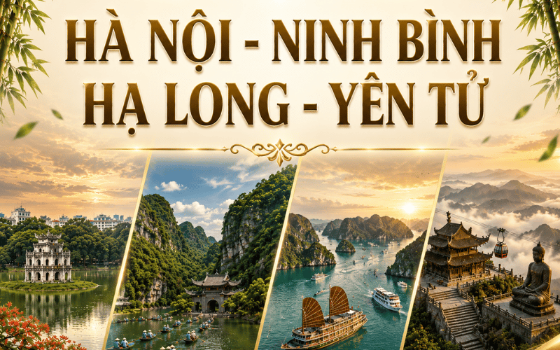 Di sản Miền Bắc 3N2Đ<br>HÀ NỘI - NINH BÌNH – HẠ LONG – YÊN TỬ