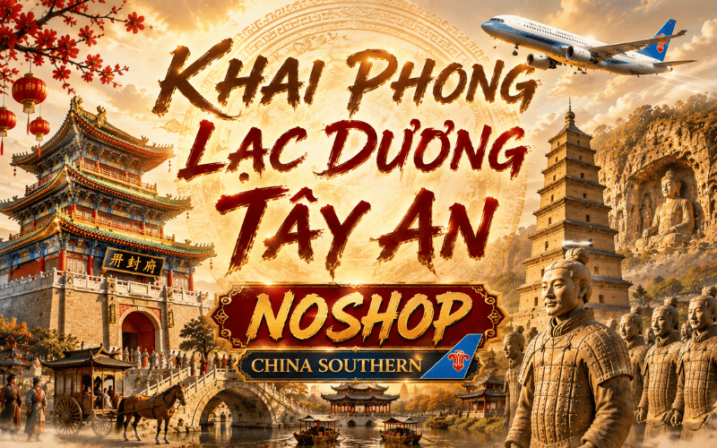 KHAI PHONG - LẠC DƯƠNG - TÂY AN 7N6Đ (NOSHOP)<BR>Bay China Southern